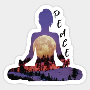 Yoga pose meditation Sticker